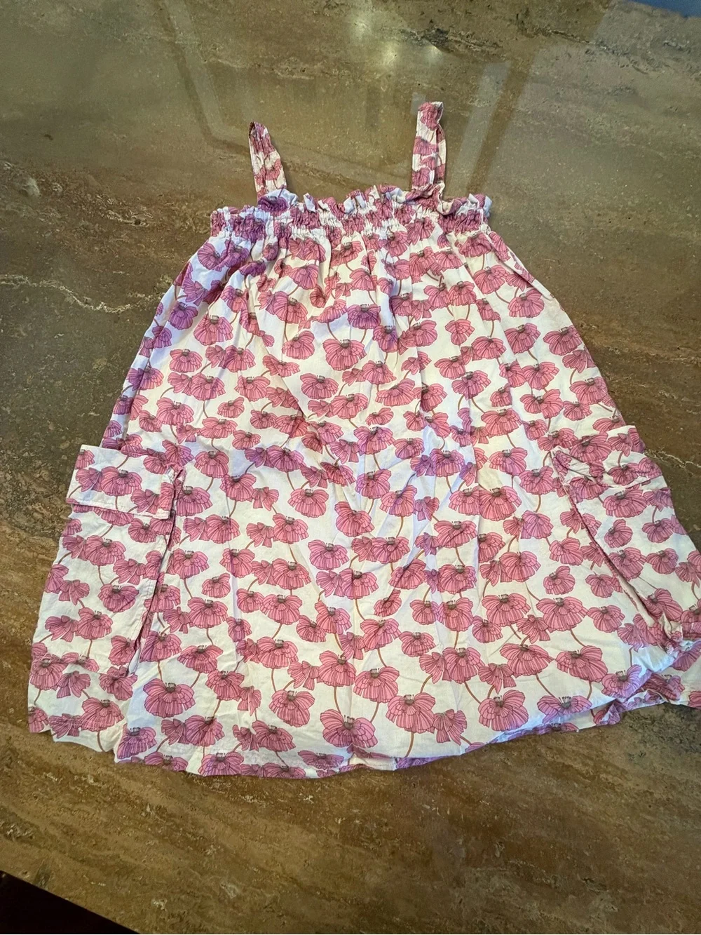 Zara Pink Floral Casual Girls Sundress - Picture 2 of 4